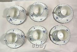 6 Nikko EDEL BLUME Demitasse Cups, Saucers, Snack Plates, Creamer and Sugar