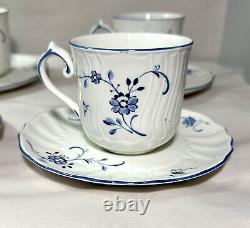 6 Nikko EDEL BLUME Demitasse Cups, Saucers, Snack Plates, Creamer and Sugar