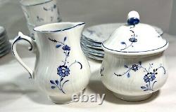 6 Nikko EDEL BLUME Demitasse Cups, Saucers, Snack Plates, Creamer and Sugar