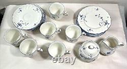 6 Nikko EDEL BLUME Demitasse Cups, Saucers, Snack Plates, Creamer and Sugar