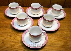6 Old Porcelain Demitasse Cup & Saucer Sets Germany Think Of Me Remember Me