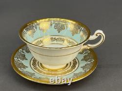 6 Paragon Lt Blue Floral 2 Footed Demitasse Cup & Saucer Sets Z672 c. 1949-1952