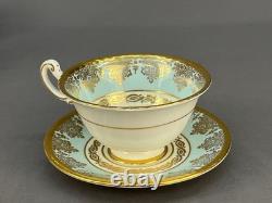 6 Paragon Lt Blue Floral 2 Footed Demitasse Cup & Saucer Sets Z672 c. 1949-1952
