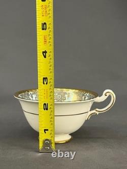 6 Paragon Lt Blue Floral 2 Footed Demitasse Cup & Saucer Sets Z672 c. 1949-1952