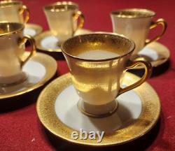 6 Pc Vintage 1930s Lenox Westchester M139 Demitasse Set Green Backstamp Hutzler 6 Pc Vintage 1930s Lenox Westchester M139 Demitasse Set Green Backstamp Hutzler