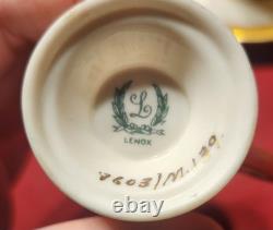 6 Pc Vintage 1930s Lenox Westchester M139 Demitasse Set Green Backstamp Hutzler 6 Pc Vintage 1930s Lenox Westchester M139 Demitasse Set Green Backstamp Hutzler