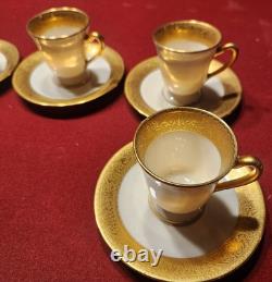 6 Pc Vintage 1930s Lenox Westchester M139 Demitasse Set Green Backstamp Hutzler 6 Pc Vintage 1930s Lenox Westchester M139 Demitasse Set Green Backstamp Hutzler