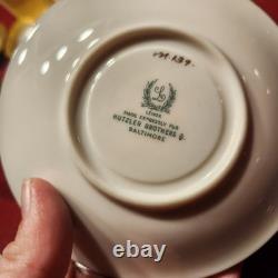 6 Pc Vintage 1930s Lenox Westchester M139 Demitasse Set Green Backstamp Hutzler 6 Pc Vintage 1930s Lenox Westchester M139 Demitasse Set Green Backstamp Hutzler