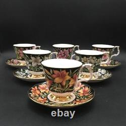 6 Royal Albert Provincial Flowers Demitasse Cup & Saucer Sets Cs347