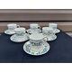 6 Royal Crown Derby Demitasse Cups & Saucers Blue Cornflower