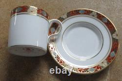 6 Royal Crown Derby English Bone China Cloisonne Demitasse Cups & Saucers A 1317
