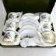 6 Royal Worcester Woodland Flat Demitasse Cups Saucers Orig Box Unused Vintage