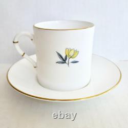 6 Royal Worcester Woodland Flat Demitasse Cups Saucers Orig Box Unused Vintage