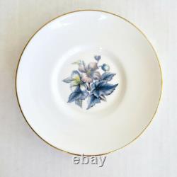 6 Royal Worcester Woodland Flat Demitasse Cups Saucers Orig Box Unused Vintage