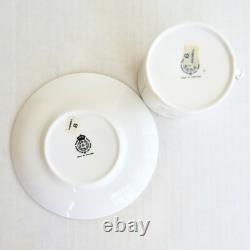 6 Royal Worcester Woodland Flat Demitasse Cups Saucers Orig Box Unused Vintage
