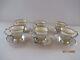 6 Sets Demitasse Sterling Silver Cup & Saucers With Lenox China Inserts Ex Cond