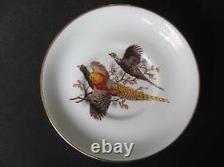 6 Sets Hammersley Bone China Pheasant Game Birds Demitasse Cups & Saucers Mint