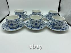 6 Sets Kaiser Romantica Bornholm Echt Kobalt Demitasse Cups Saucers EUC