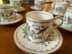 6 Sets Of Aynsley Pembroke Demitasse Cups & Saucers Flowers England Vintage