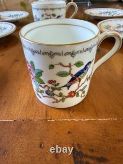 6 Sets Of Aynsley Pembroke Demitasse Cups & Saucers Flowers England Vintage