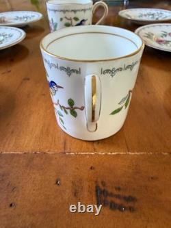 6 Sets Of Aynsley Pembroke Demitasse Cups & Saucers Flowers England Vintage