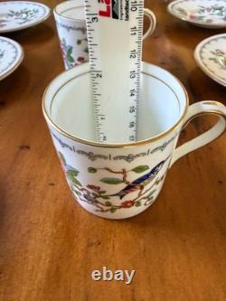 6 Sets Of Aynsley Pembroke Demitasse Cups & Saucers Flowers England Vintage