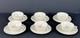 6 Sets Of Vintage Lenox Hawthorne Ivory Demitasse Cups And Saucers (1933-1953)