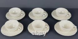 6 Sets Of Vintage Lenox Hawthorne Ivory Demitasse Cups and Saucers (1933-1953)