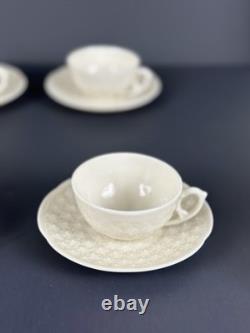 6 Sets Of Vintage Lenox Hawthorne Ivory Demitasse Cups and Saucers (1933-1953)
