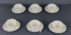 6 Sets Of Vintage Lenox Hawthorne Ivory Demitasse Cups and Saucers (1933-1953)