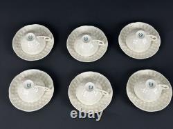 6 Sets Of Vintage Lenox Hawthorne Ivory Demitasse Cups and Saucers (1933-1953)