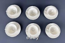 6 Sets Of Vintage Lenox Hawthorne Ivory Demitasse Cups and Saucers (1933-1953)