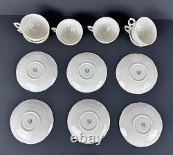 6 Sets Of Vintage Lenox Hawthorne Ivory Demitasse Cups and Saucers (1933-1953)