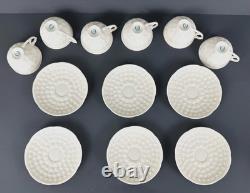 6 Sets Of Vintage Lenox Hawthorne Ivory Demitasse Cups and Saucers (1933-1953)