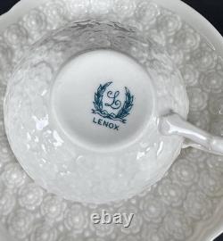 6 Sets Of Vintage Lenox Hawthorne Ivory Demitasse Cups and Saucers (1933-1953)