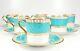 6 Sets Wedgwood Ulander Powder Turquoise Demitasse Coffee Cups And Saucers