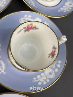6 Spode MARITIME ROSE R4118 2 1/4 Footed Demitasse Cup & Saucer Sets c. 1930's