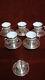 6 Sterling Cups Holders And Saucers And 5 Staffordshire China Demitasse Inserts