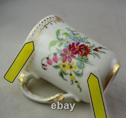 6 T & V Limoges Century Patented Antique Porcelain Floral Gold Demitasse Sets