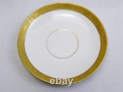 6 T&V Tressemanes & Vogt 9333 Limoges Demitasse Cup Saucer Sets Gold Encrusted