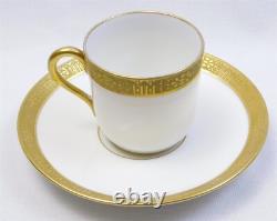 6 T&V Tressemanes & Vogt 9333 Limoges Demitasse Cup Saucer Sets Gold Encrusted