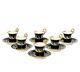 6 Tiffany Le Tallec Private Stock Porcelain Demitasse Cups In Black Shoulder