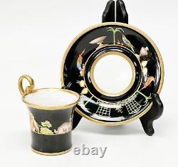 6 Tiffany Le Tallec Private Stock Porcelain Demitasse Cups in Black Shoulder