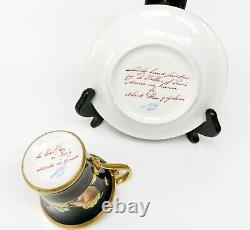 6 Tiffany Le Tallec Private Stock Porcelain Demitasse Cups in Black Shoulder
