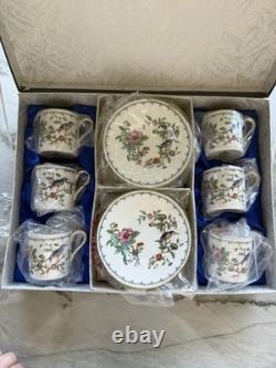 6 Vintage Aynsley Pembroke Demitasse Sets in Original Box 6 cups 6 saucers