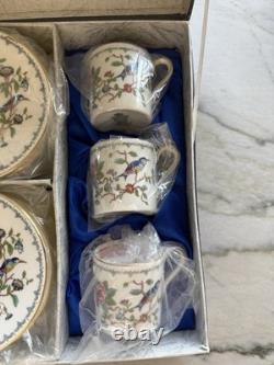 6 Vintage Aynsley Pembroke Demitasse Sets in Original Box 6 cups 6 saucers