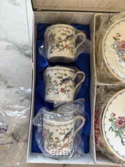 6 Vintage Aynsley Pembroke Demitasse Sets in Original Box 6 cups 6 saucers