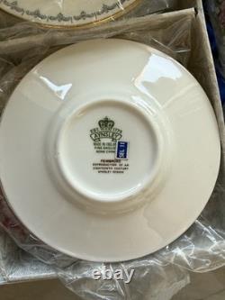 6 Vintage Aynsley Pembroke Demitasse Sets in Original Box 6 cups 6 saucers