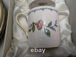 6 Vintage Aynsley Pembroke Demitasse Sets in Original Box 6 cups 6 saucers
