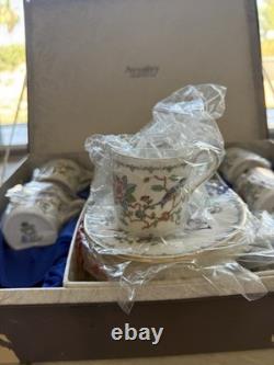 6 Vintage Aynsley Pembroke Demitasse Sets in Original Box 6 cups 6 saucers